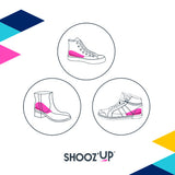 Add Shooz'up inside your shoes, no high heels anymore, available in many shops in France, United Kingdom, Belgium...and Harrods, Printemps, Corte Ingles....